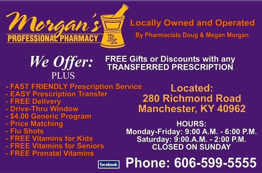 Click here for Morgan's Professional Pharmacy Facebook page
